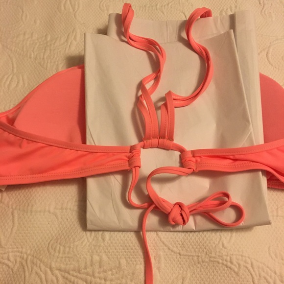 Swimsuit top coral S, Ties/back - Picture 4 of 5